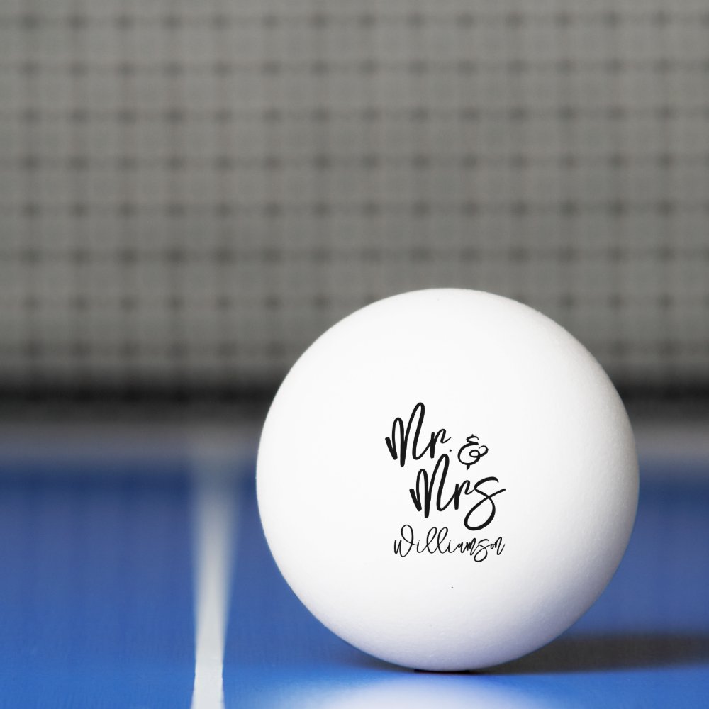 Disover Personalized Mr. and Mrs.  Ping Pong Ball