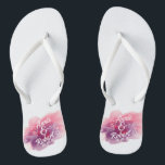 Personalized Mr and Mrs Watercolor Flip Flops<br><div class="desc">For further customization,  please click the "Customize" button and use our design tool to modify this template. If the options are available,  you may change text and image by simply clicking on "Edit/Remove Text or Image Here" and add your own. Designed by starline /Freepik</div>