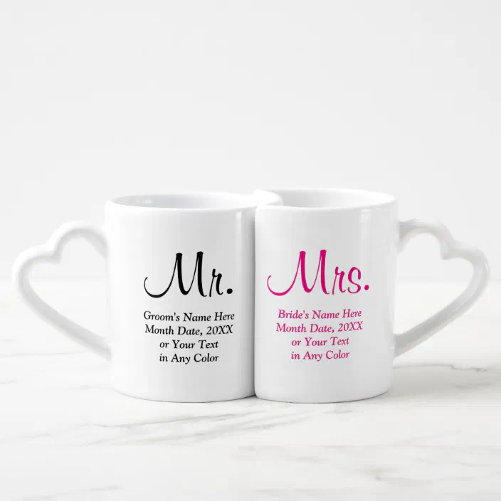 Valentine's Day Personalised Gifts Mr & Mrs Weddings Anniversaries Newlyweds