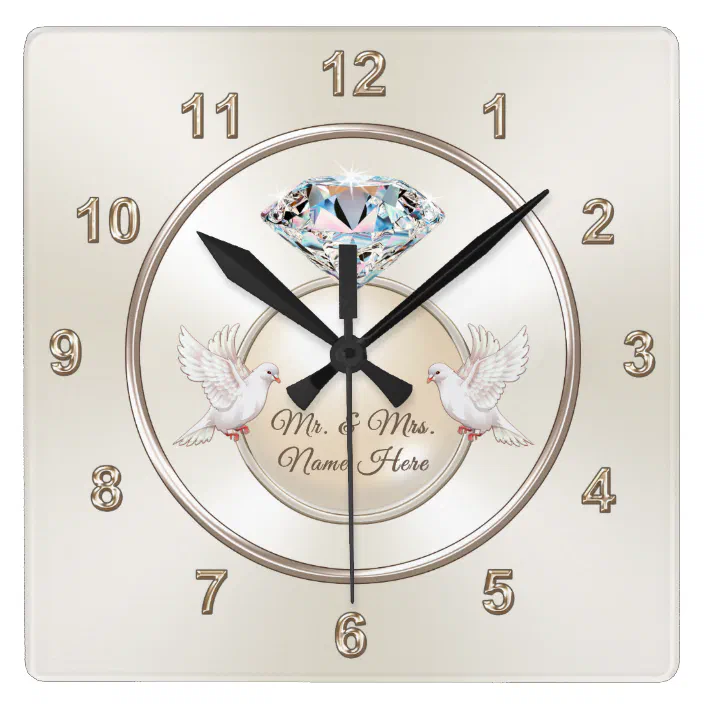 Personalized Mr And Mrs Wedding Gifts Square Wall Clock Zazzle Com - Photo Wall Clock Gifts Personalized Mr And Mrs Wedding Gifts Square Wall Clock Zazzle Com - Photo Wall Clock Gifts