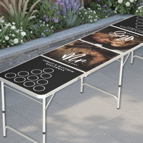 Personalized Mr And Mrs Wedding Photo Beer Pong Table