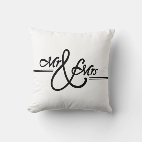 Personalized Mr and Mrs Wedding Pillow