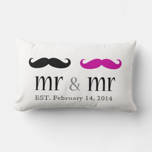 Personalized Mr  Mr Mustache Pillow