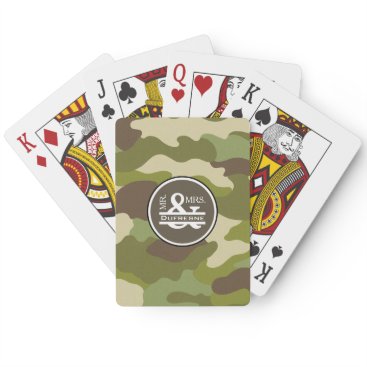 Personalized Mr & Mrs Camouflage Playing Cards Personalized Mr & Mrs Camouflage Playing Cards