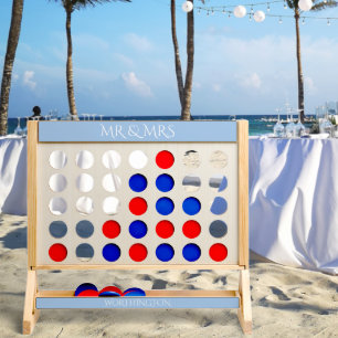 Personalized MR & MRS Giant Fast Four Wedding Game