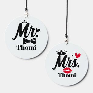personalized mr & mrs gift wind chime
