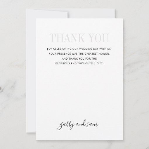 Personalized Mr Mrs Married Name Wedding Photo Thank You Card | Zazzle