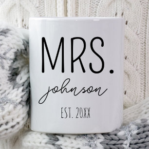 Personalized Mr Mrs Newlywed Wedding Party Present Mug