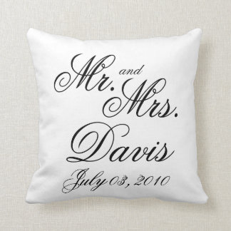 Personalized Mr. & Mrs. Throw Pillow