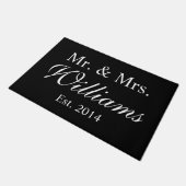 Personalized Mr. & Mrs. Wedding Doormat (Angled)