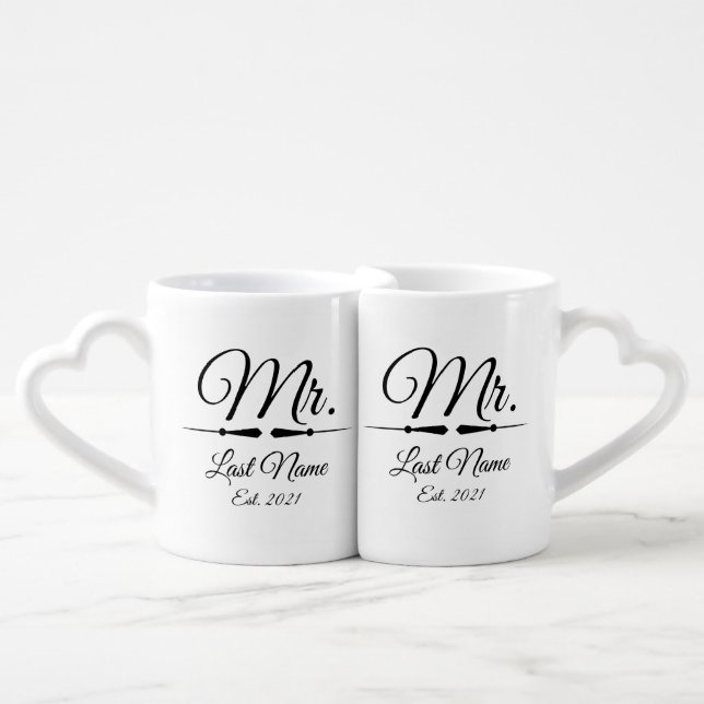 Personalized Mr/Ms/Mrs/Mx/Dr Mug Set (Front Nesting)