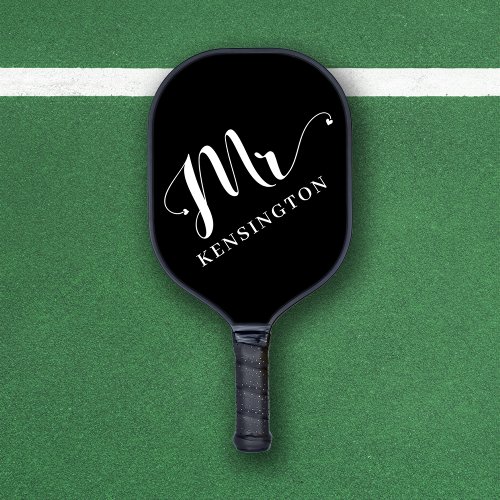 Personalized Mr Newlywed Typography  Pickleball Paddle