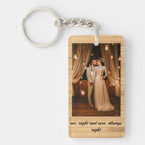 Personalized Mr Right And Mrs Always Right Keychain