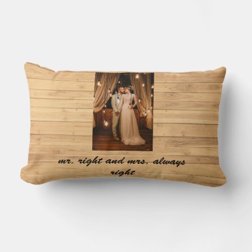 Personalized Mr Right And Mrs Always Right Lumbar Pillow