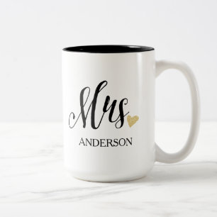 Personalized Mrs. Bride-to-Be-2 Two-Tone Coffee Mug