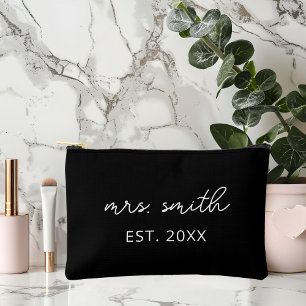 Personalized Mrs Bridesmaid Wedding Bridal Shower Accessory Pouch