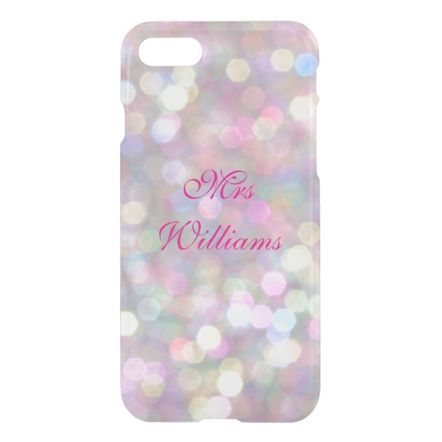 Personalized Mrs Colorful Lights iPhone 7 Case (Back)