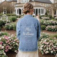 Personalized Mrs Est Your Date Present for Bride