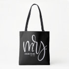 Personalized Mrs. ESTABLISHED - white on black