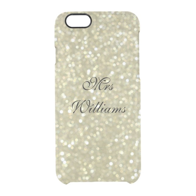 Personalized Mrs Glittery Gold iPhone 6/6s Case (Back)