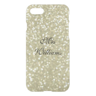 Personalized Mrs Glittery Gold iPhone 7 Case