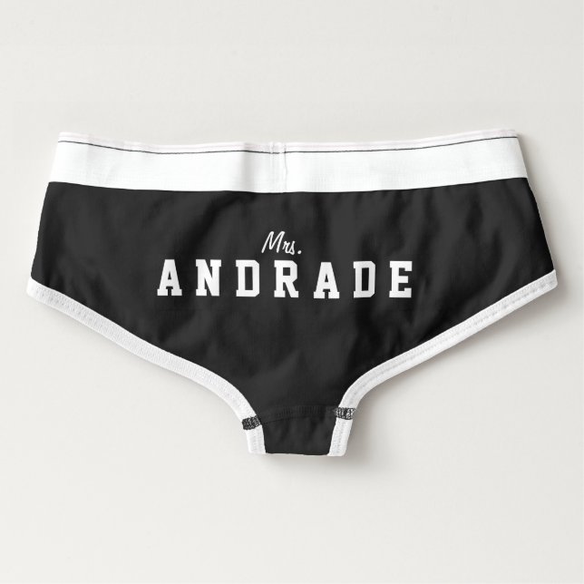 Personalized Mrs. Panties Customized Bridal Undies (Back)