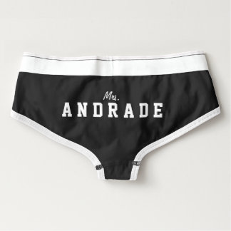 Personalized Mrs. Panties Customized Bridal Undies Boyshorts