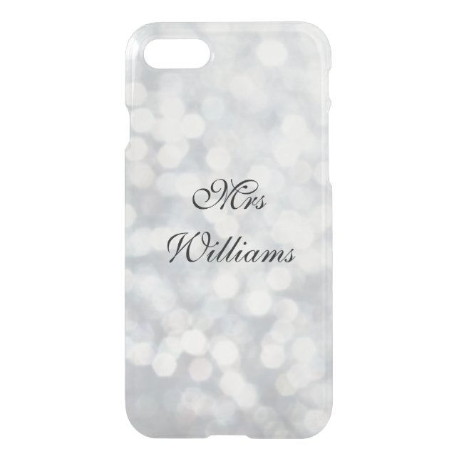 Personalized Mrs Silver iPhone 7 Case (Back)