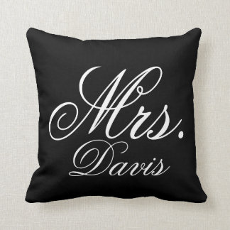 Personalized Mrs. Throw Pillow