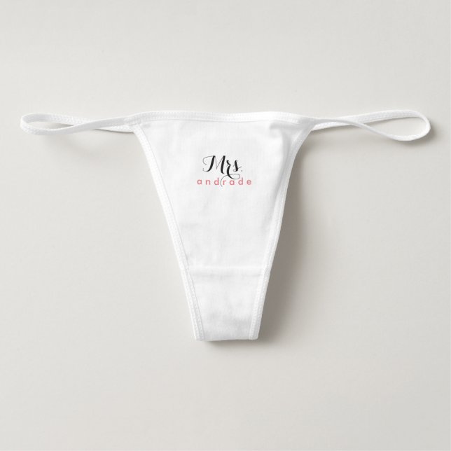 Personalized Mrs Underwear Panties for Wedding Day (Front)
