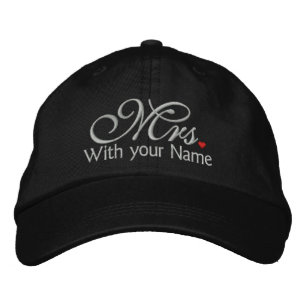 Personalized Mrs. Wife Bride His Hers Newly Weds Embroidered Baseball Hat