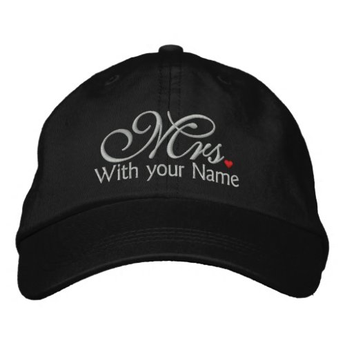 Personalized Mrs Wife Bride His Hers Newly Weds Embroidered Baseball Hat
