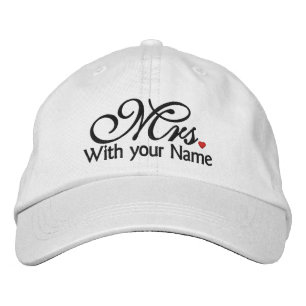 Personalized Mrs. Wife Bride His Hers Newly Weds Embroidered Baseball Hat