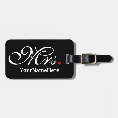 Personalized Mrs Wife Bride His Hers Newly Weds Luggage Tag