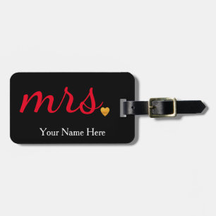 Personalized Mrs. Wife Bride Newly Weds Luggage Ta Tag
