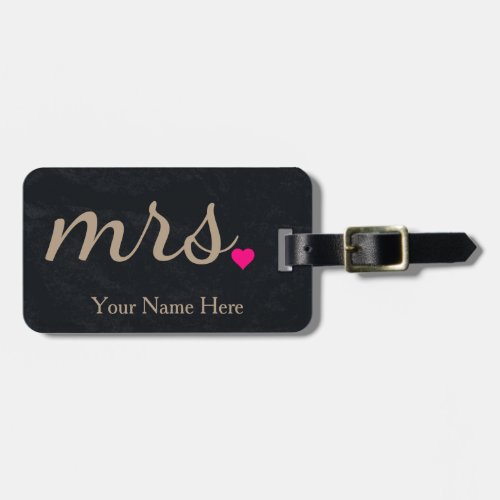 Personalized Mrs Wife Bride Newly Weds Luggage Tag