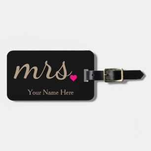 Personalized Mrs. Wife Bride Newly Weds Luggage Tag
