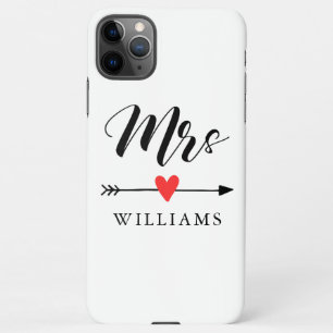 Personalized Mrs. with Heart and Arrow iPhone 11Pro Max Case