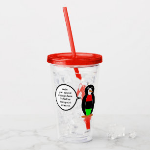 Personalized Ms Penguin African Diaspora Talking Acrylic Tumbler