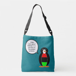 Personalized Ms Penguin African Diaspora Talking Crossbody Bag