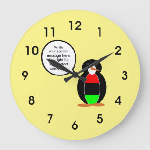 Personalized Ms Penguin African Diaspora Talking Large Clock
