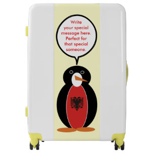 Personalized Ms. Penguin Albania Luggage