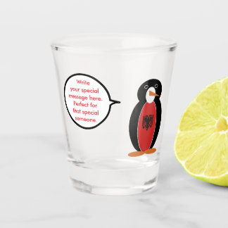 Personalized Ms. Penguin Albania Shot Glass