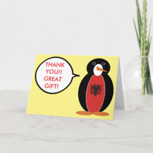 Personalized Ms. Penguin Albania Thank You Card