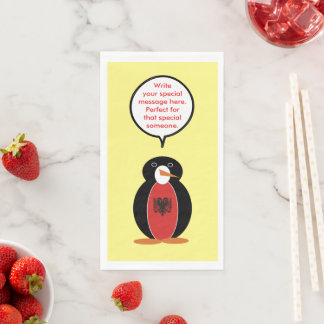 Personalized Ms. Penguin Armenia Paper Guest Towels