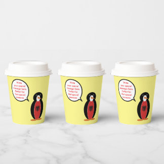 Personalized Ms. Penguin Armenia Party Paper Cups