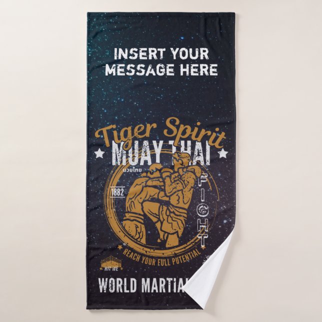 Personalized Muay Thai Towel - Tiger Spirit (Bath Towel)