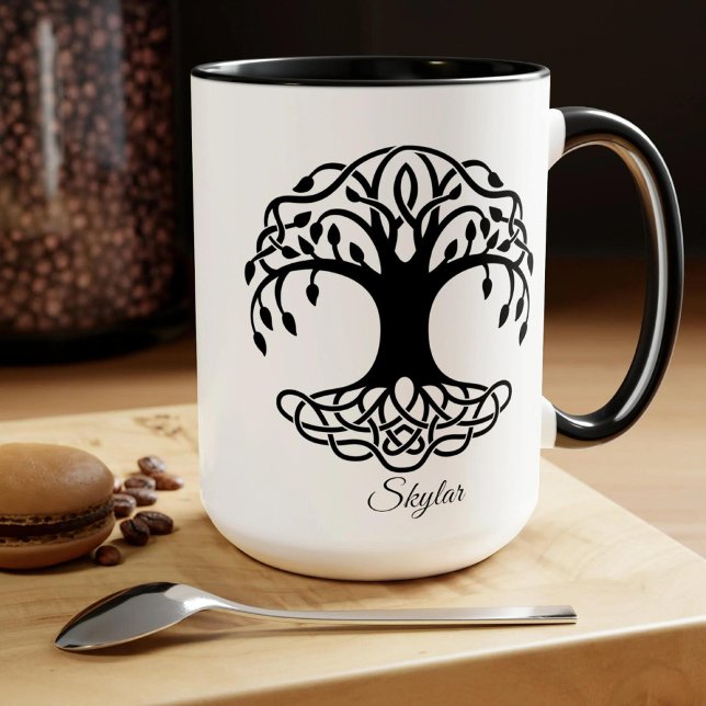 Personalized Mug Celtic Tree, Scottish Gifts (Creator Uploaded)