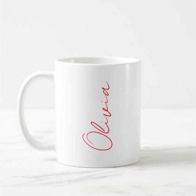 Personalized mug, custom mug, calligraphy name,  coffee mug (Left)