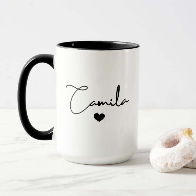Personalized Mug, Custom Name Mug, Name Mug Person (With Donut)